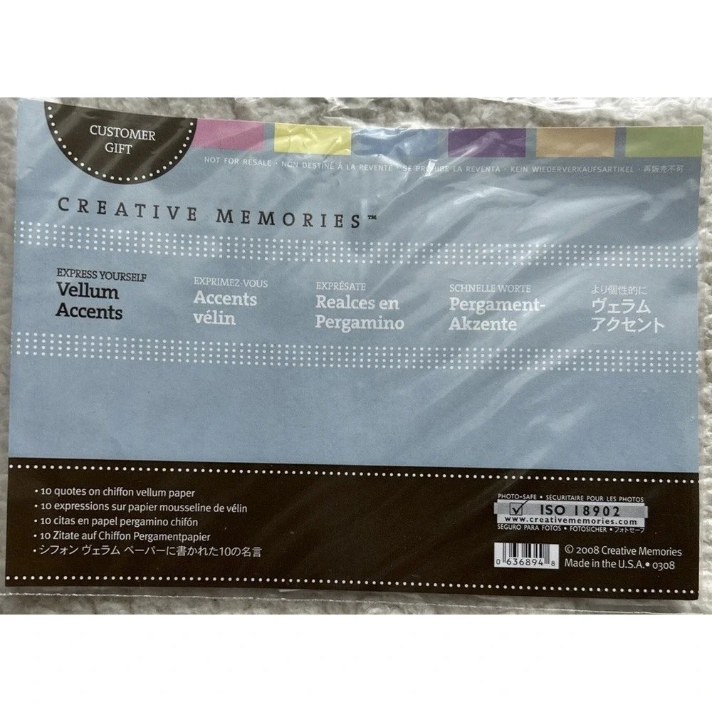 Creative memories Lot‎ 5 -Journaling pens, Cottage Vellum, Snap pack, story card